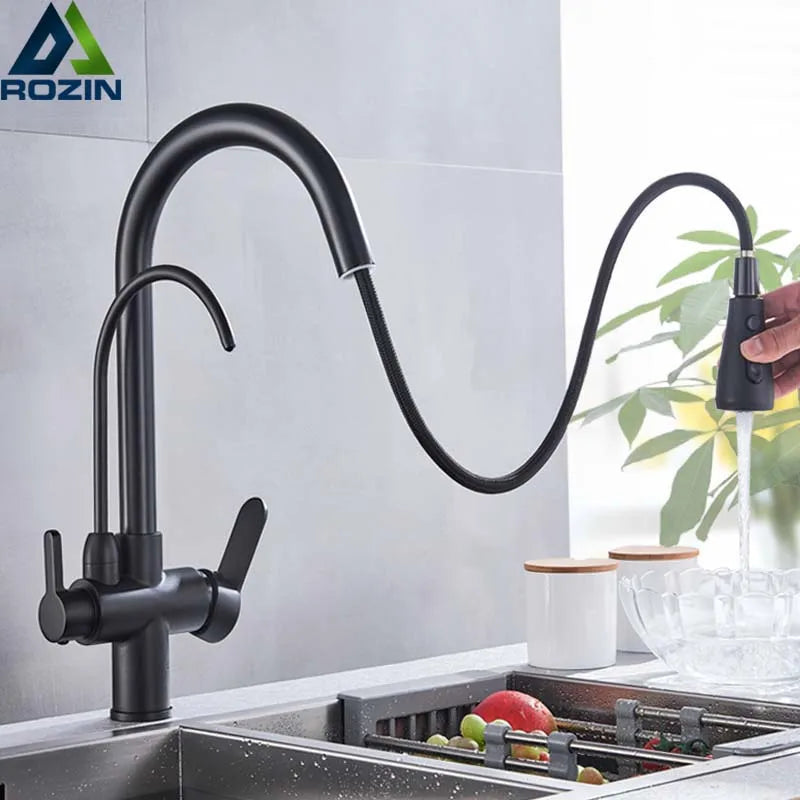 Sleek Black Purification Kitchen Faucet™