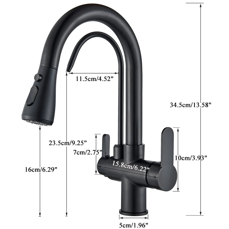 Sleek Black Purification Kitchen Faucet™